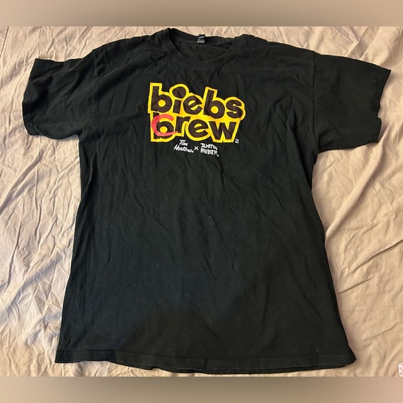Black Tim Hortons Justin Bieber Tee XL - Picture 5 of 5